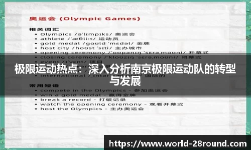 极限运动热点:深入分析南京极限运动队的转型与发展